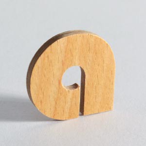 Beech 3D letters are especially economical, since the wood is readily available and the plywood made from it is very thin.
